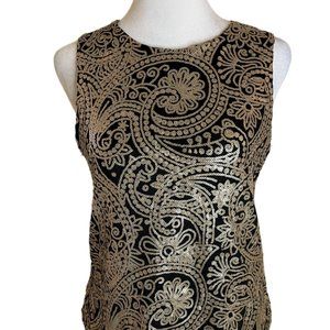 One ❤️ Clothing black & gold sequin top.  Size XS